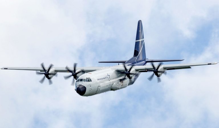 LM-100J Flying at 2018 Farnborough International Airshow